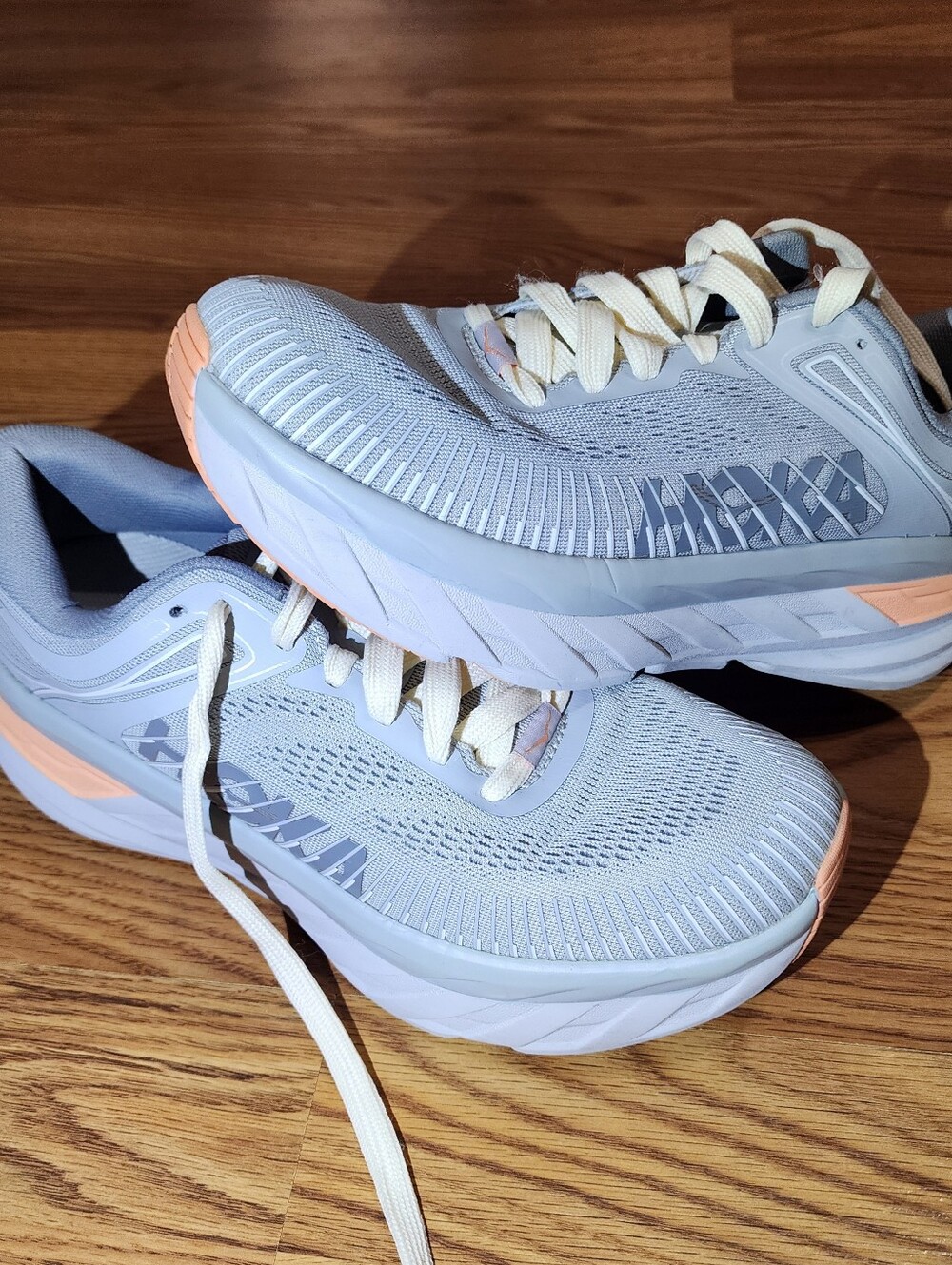 Hoka One One Bondi 7 Womens Size 8.5 1110519 HMSH Gray Running Shoe Sneaker